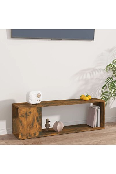 Concept Comodă TV, stejar fumuriu, 100x24x32 cm, lemn prelucrat