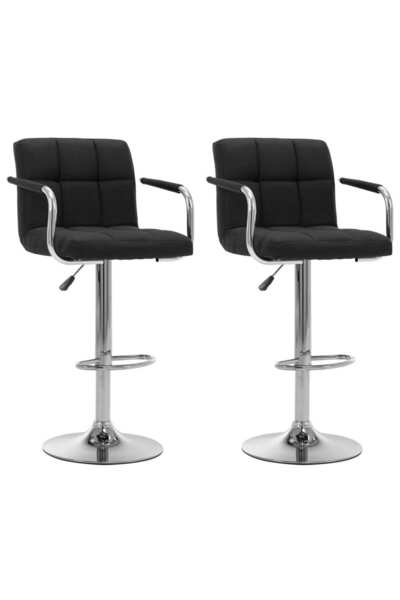 Concept Σκαμπό μπαρ, 2 τεμ., μαύρο, ύφασμα