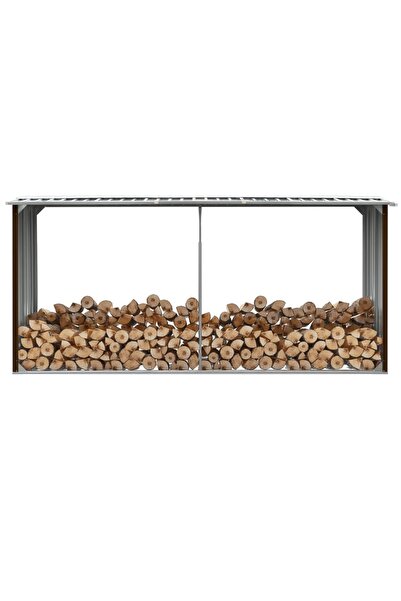 Concept Șopron depozitare lemne, maro, 330x92x153 cm, oțel galvanizat