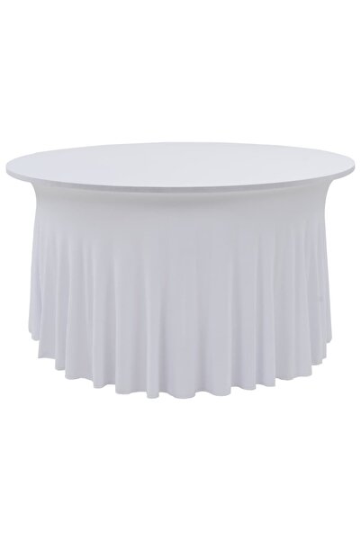 Concept Μακριά ελαστικά τραπεζομάντιλα, 2 τεμ., λευκά, 180x74 εκ.