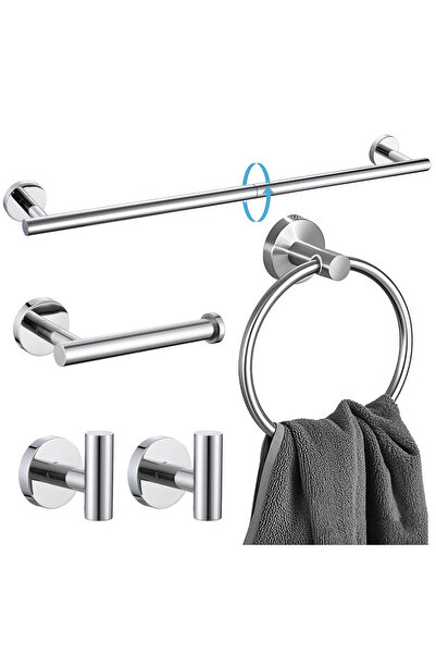 Sumkyle Bathroom Accessories Set, 5 Pieces Bathroom Hardware Set,Towel Racks ...
