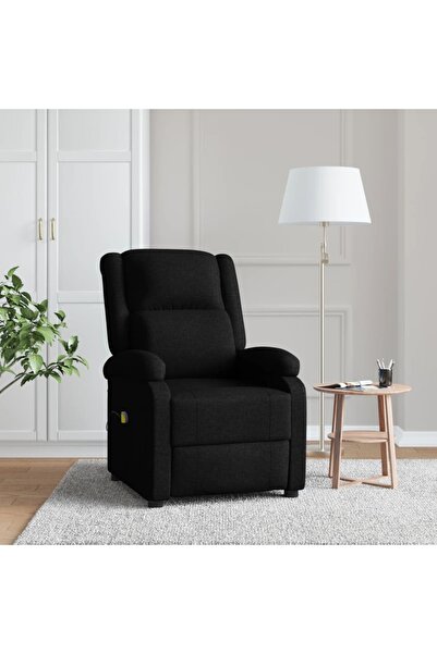 Concept Πτυσσόμενη πολυθρόνα μασάζ με φτερά, μαύρη, υφασμάτινη