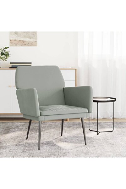Concept Armchair, light grey, 62x79x79 cm, Velvet