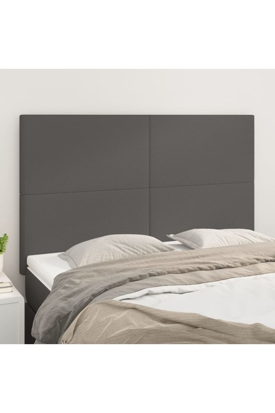 Concept Κομοδίνα, 4 τεμάχια, γκρι, 72x5x78/88 cm, οικολογικό Δερμάτινο