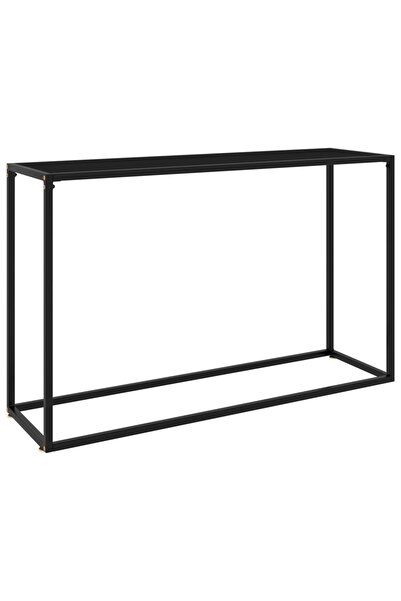 Concept Τραπέζι κονσόλας, μαύρο, 120x35x75 cm, σκληρυμένο γυαλί