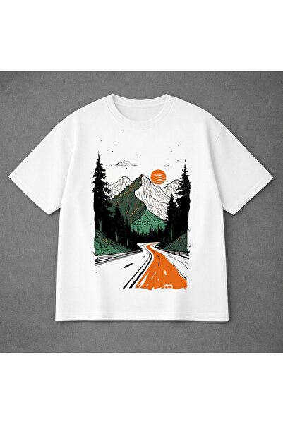 VODEXA Μπλουζάκι Unisex Oversize DAGLAR με στάμπα, 100% βαμβακερό, άνετη εφαρ...