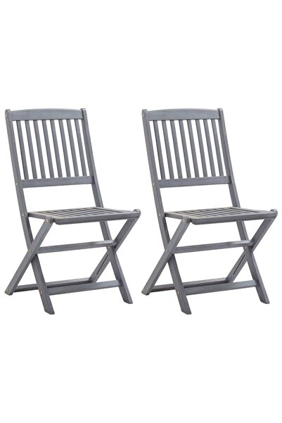 Concept Πτυσσόμενες καρέκλες εξωτερικού χώρου, 2 τεμ., από μασίφ ξύλο ακακίας