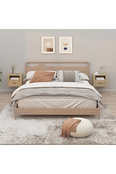 Concept Επιτοίχια κομοδίνα, 2 τεμ., δρυς sonoma, 50x36x40 εκ.