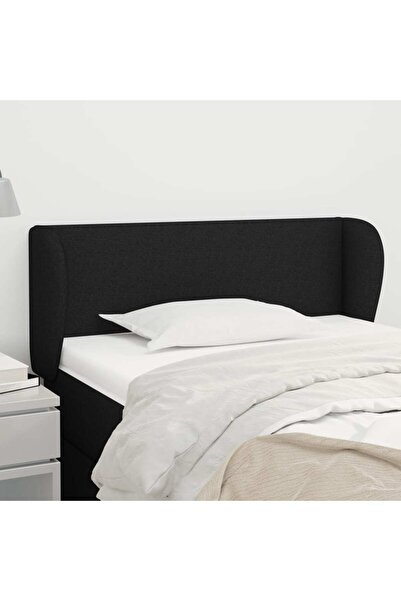 Concept Μαύρο κεφαλάρι με φτερά 83x23x78/88 εκ. ύφασμα