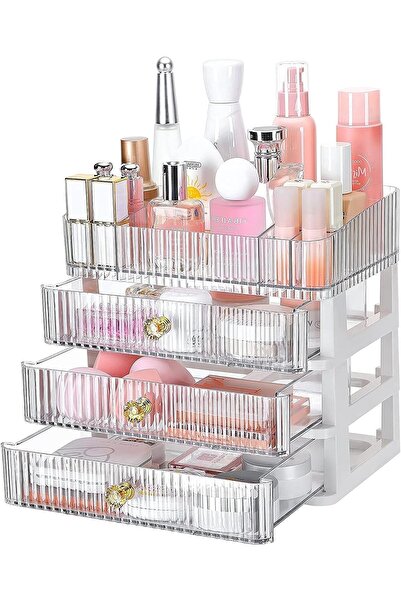 Arabest Large Capacity Cosmetic Display Case with Drawers, For Bedroom Bathro...