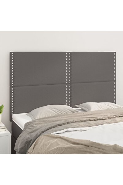 Concept Κομοδίνα, 4 τεμάχια, γκρι, 72x5x78/88 cm, οικολογικό Δερμάτινο