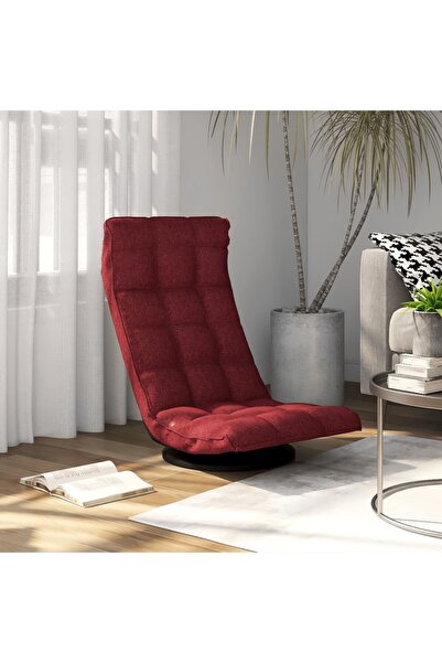 Concept Scaun de podea pivotant, roșu vin, material textil