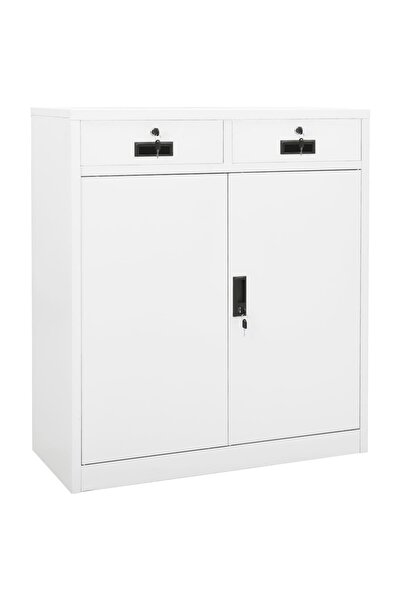 Concept Dulap de birou, alb, 90x40x102 cm, oțel