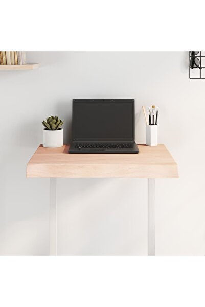 Concept Blat de birou 60x60x6 cm, lemn masiv de stejar netratat