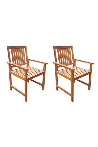 Concept Καρέκλες κήπου, 2 τεμ., καφέ, μασίφ ξύλο ακακίας