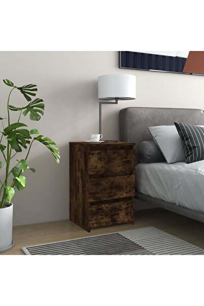 Concept Noptieră, stejar fumuriu, 40x35x62,5 cm, lemn prelucrat