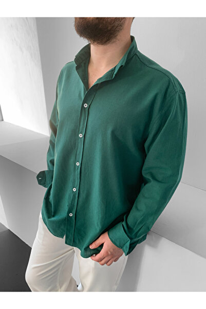 NO1 KONSEPT Oversized Gg Fresh Linen Long Sleeve Shirt