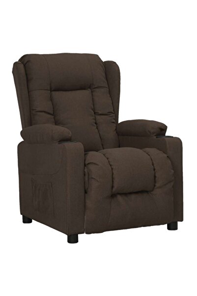 Concept Ανακλινόμενη πολυθρόνα, σκούρο καφέ, ύφασμα