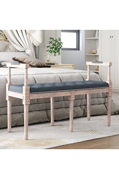 Concept Bancă, gri închis, 110x40x70 cm, catifea