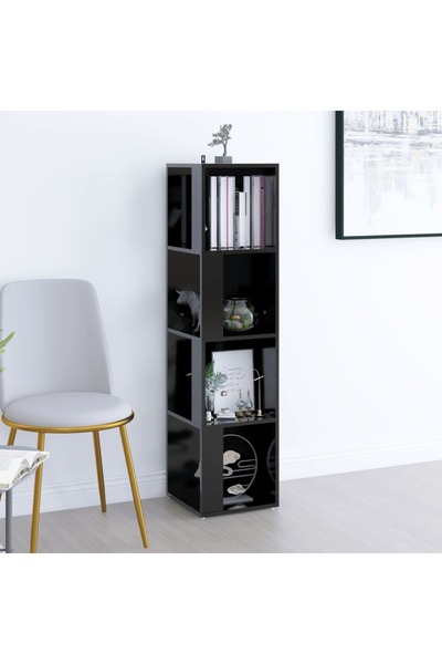 Concept Dulap de colț, negru, 33x33x132 cm, PAL