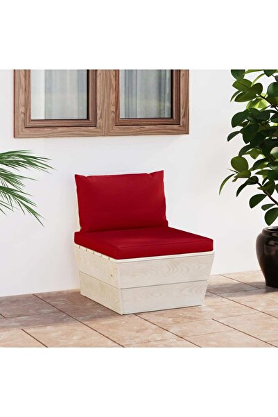 Concept Canapea de mijloc paleți de grădină cu perne, lemn molid tratat