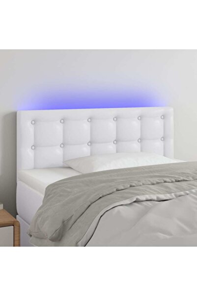 Concept Tăblie de pat, alb, 80x5x78/88 cm, piele ecologică