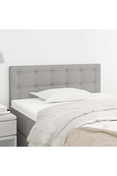 Concept Tăblie de pat, gri deschis, 100x5x78/88 cm, textil