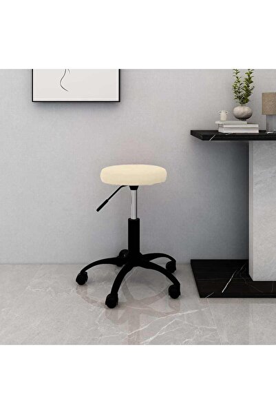 Concept Scaun de birou pivotant, crem, catifea