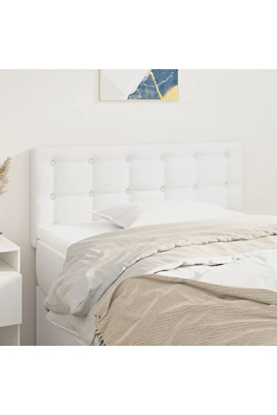 Concept Tăblie de pat, alb, 100x5x78/88 cm, piele ecologică