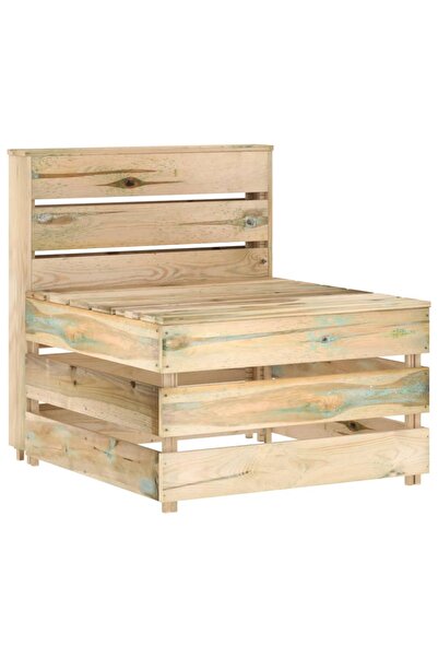 Concept Καναπές κήπου από παλέτες, μεσαίο, επεξεργασμένο ξύλο πεύκου