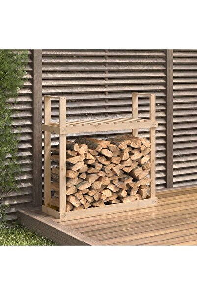 Concept Rastel pentru lemne de foc, 110x35x108,5 cm, lemn masiv de pin