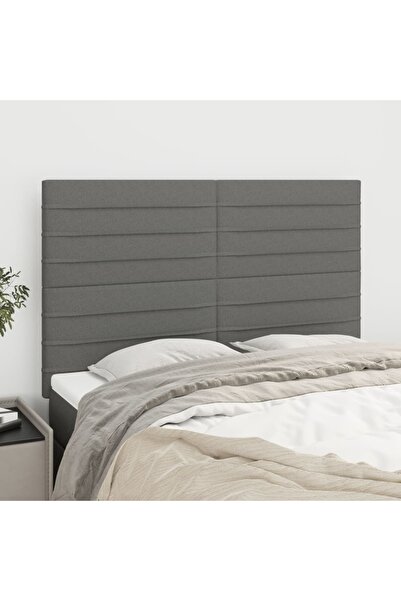 Concept Tăblii de pat, 4 buc, gri închis, 72x5x78/88 cm, textil