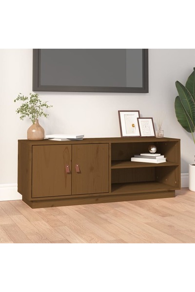 Concept Comodă TV, maro miere, 105x34x40 cm, lemn masiv de pin