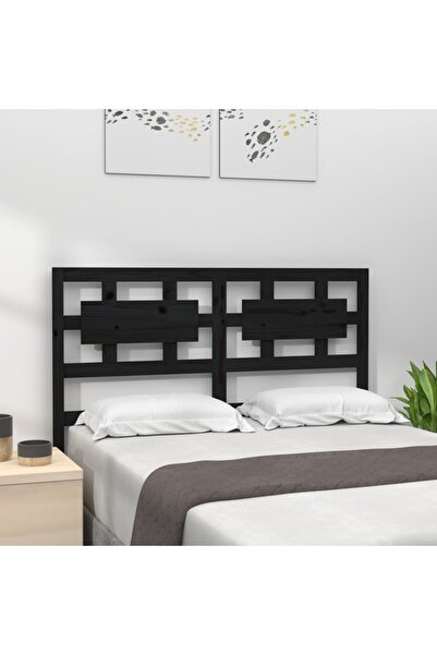 Concept Tăblie de pat, negru, 125,5x4x100 cm, lemn masiv de pin