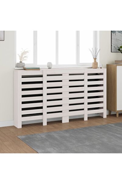 Concept Mască pentru calorifer, alb, 210x21x85 cm, lemn masiv de pin