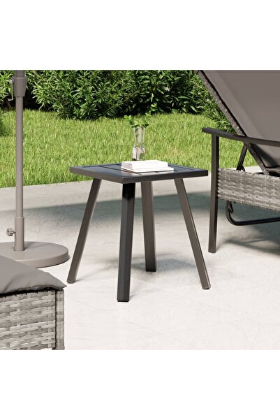 Concept Τραπέζι κήπου, ανθρακί, 34x34x38 cm, ατσάλι