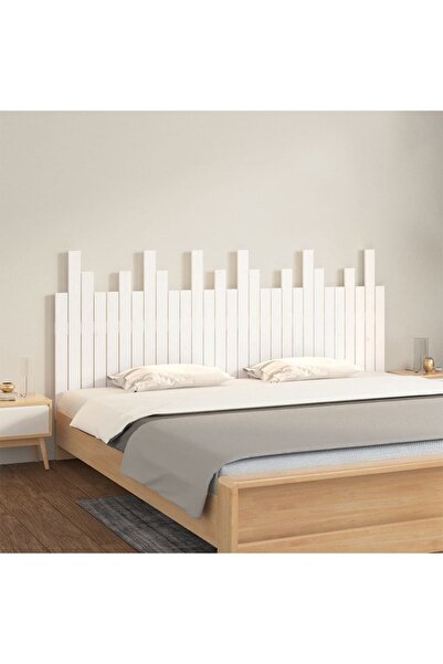 Concept Κεφαλάρι τοίχου, λευκό, 185x3x80 cm, μασίφ ξύλο πεύκου