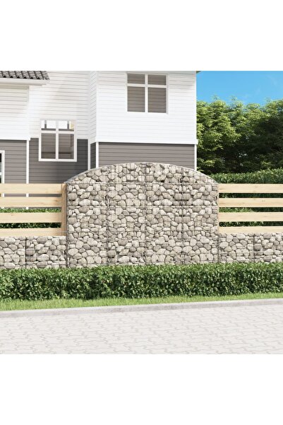 Concept Coș gabion arcuit 200x30x140/160 cm fier galvanizat