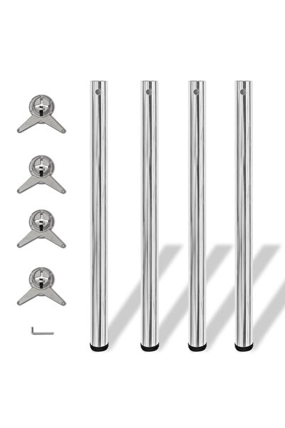 Concept Height-adjustable table legs, 870 mm, chrome, 4 pcs.