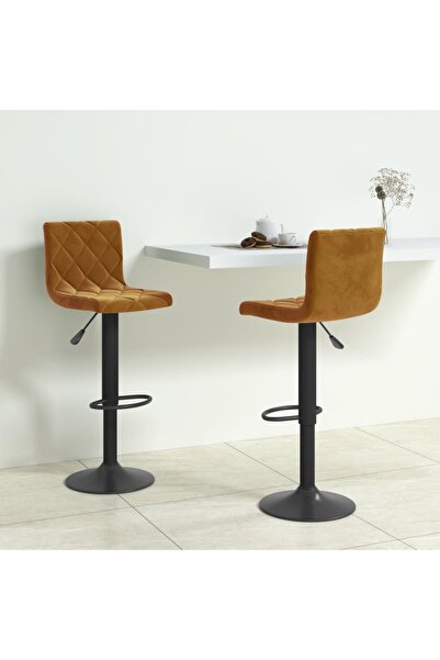 Concept Σκαμπό μπαρ, 2 τεμ., καφέ, Βελούδο