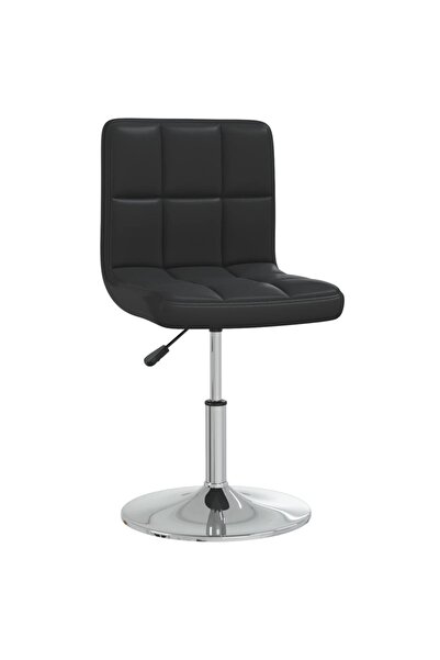 Concept Καρέκλα τραπεζαρίας, μαύρη, οικολογικό Δερμάτινο