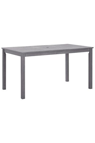 Concept Τραπέζι κήπου, γκρι, 140 x 80 x 74 cm, μασίφ ξύλο ακακίας