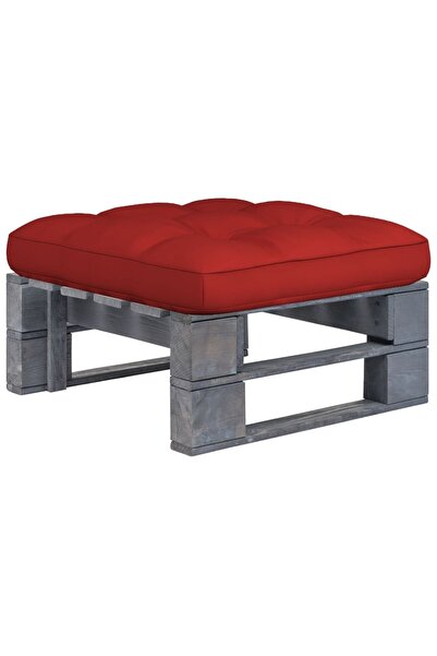 Concept Taburet din paleți de grădină, gri, lemn de pin tratat