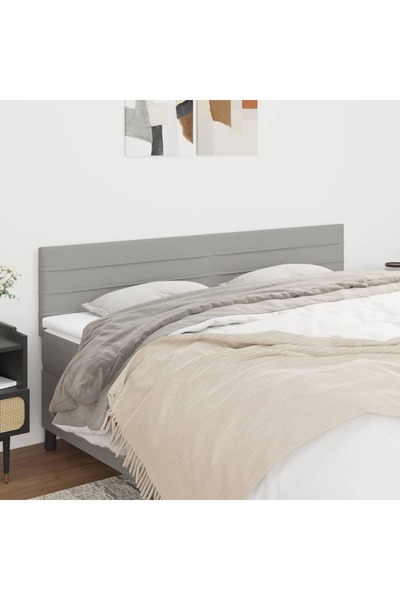 Concept Tăblii de pat, 2 buc, gri deschis, 90x5x78/88 cm, textil