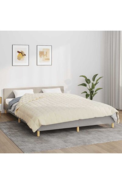 Concept Pătură cu greutăți, crem deschis, 200x200 cm, 13 kg, textil