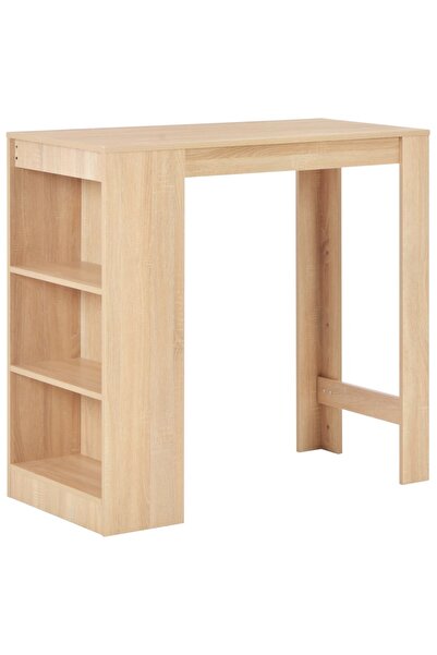 Concept Τραπέζι μπαρ με ράφι, δρυς, 110 x 50 x 103 εκ.