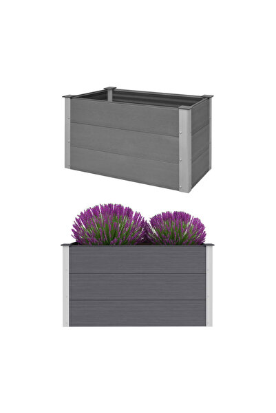 Concept Strat înălțat de grădină, gri, 100 x 50 x 54 cm, WPC