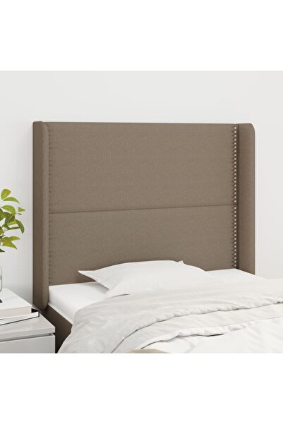 Concept Tăblie de pat cu aripioare gri taupe 103x16x118/128 cm textil