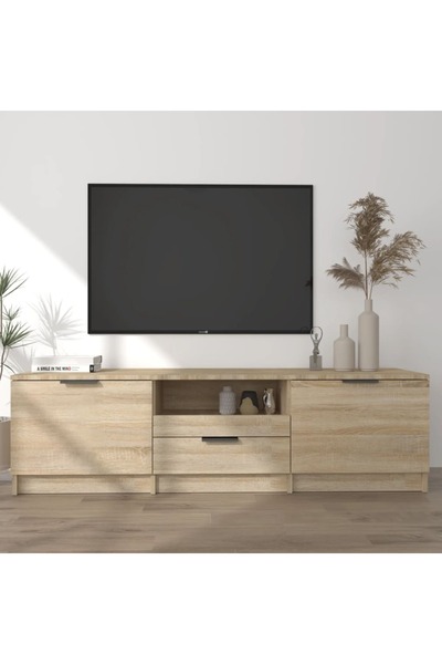 Concept Comodă TV, stejar sonoma, 140x35x40 cm, lemn prelucrat
