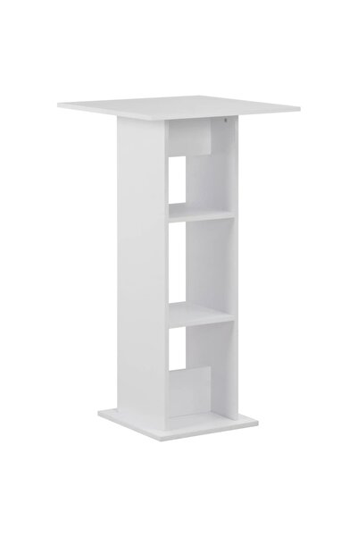Concept Τραπέζι μπαρ, λευκό, 60 x 60 x 110 εκ.